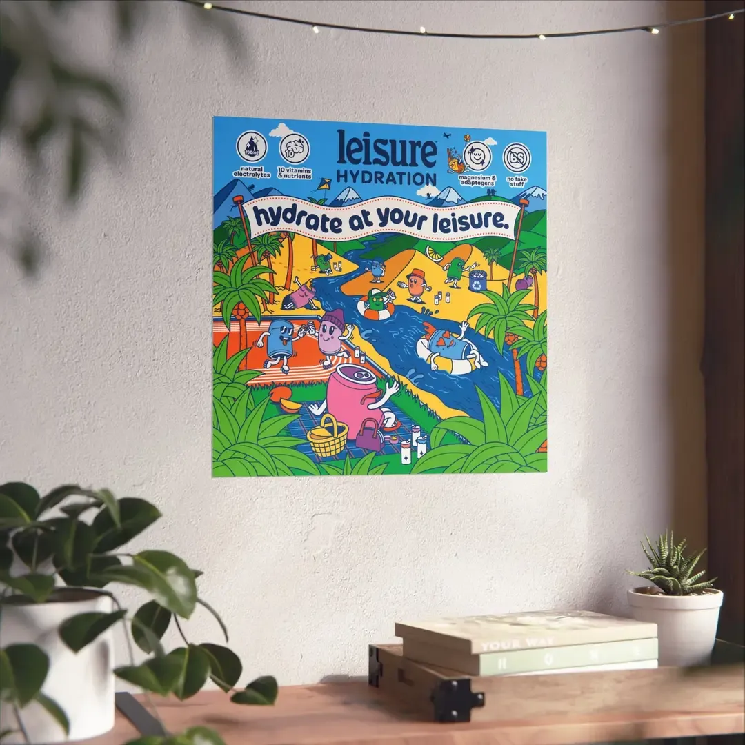 18"x18" Leisure Hydration Market Poster - Square