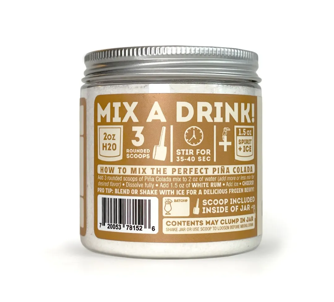 Piña Colada Cocktail Mix Jar