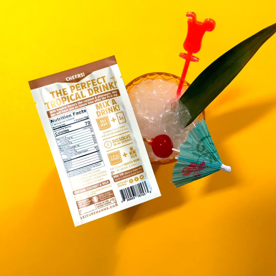 Piña Colada Single Serve Cocktail Mixer