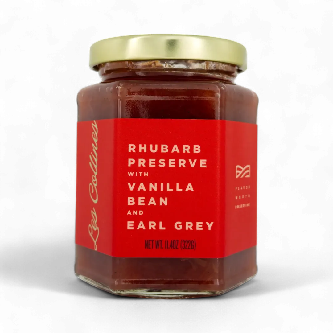 Rhubarb Preserve with Vanilla Bean & Earl Grey