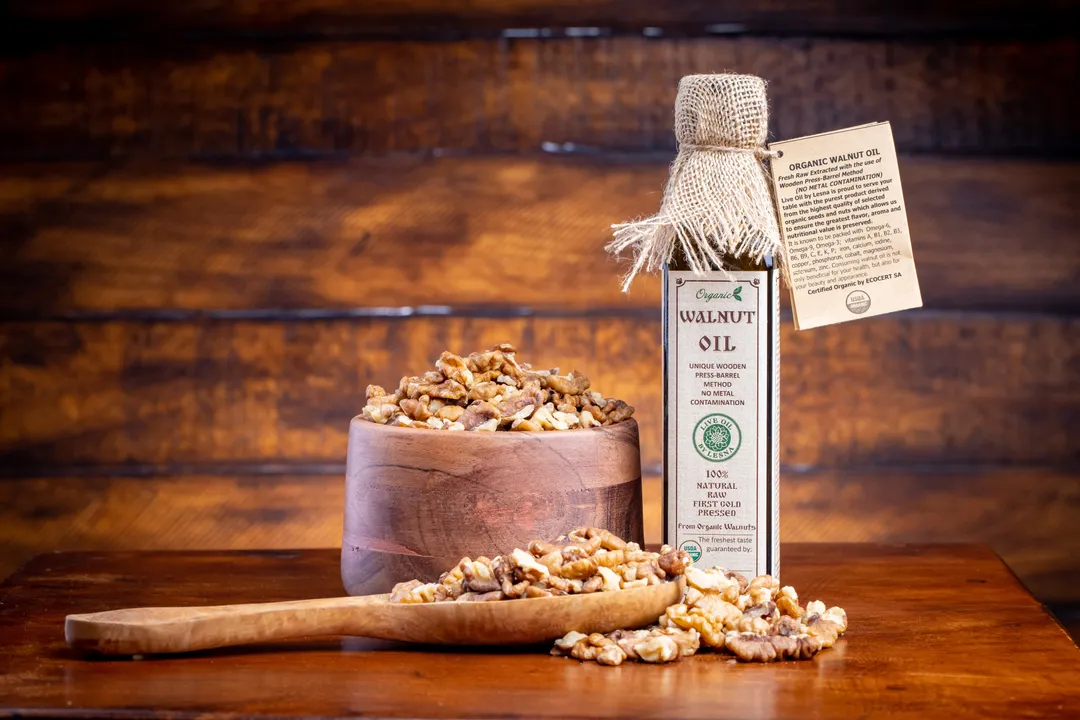 Certified Organic Walnut Oil – Raw Cold-Pressed