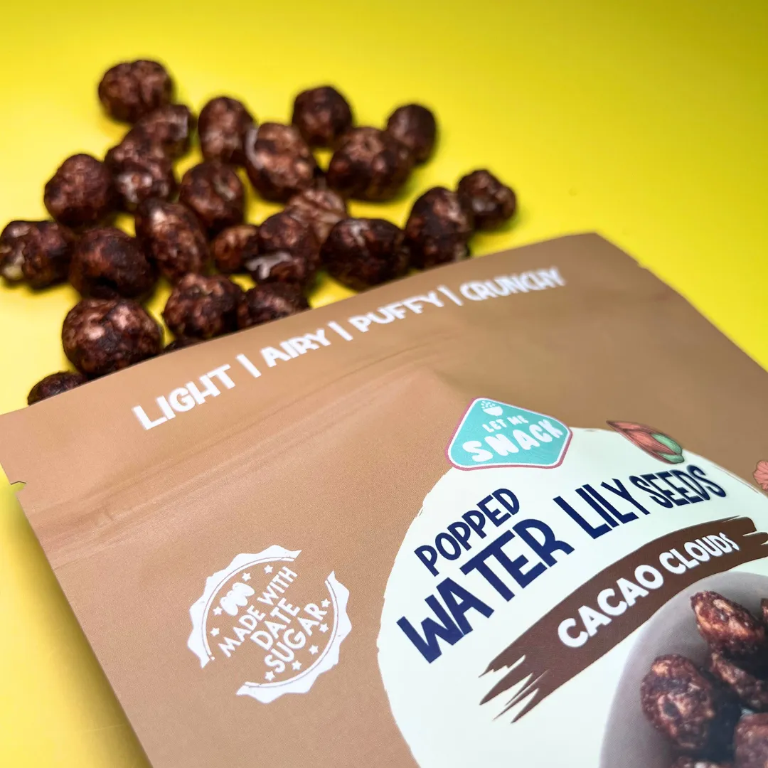 Cacao Clouds - Popped Water Lily Seeds -Made with Date Sugar