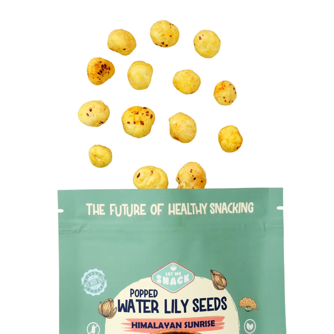 Himalayan Sunrise - Popped Water Lily Seeds - Turmeric and Himalayan Pink Salt
