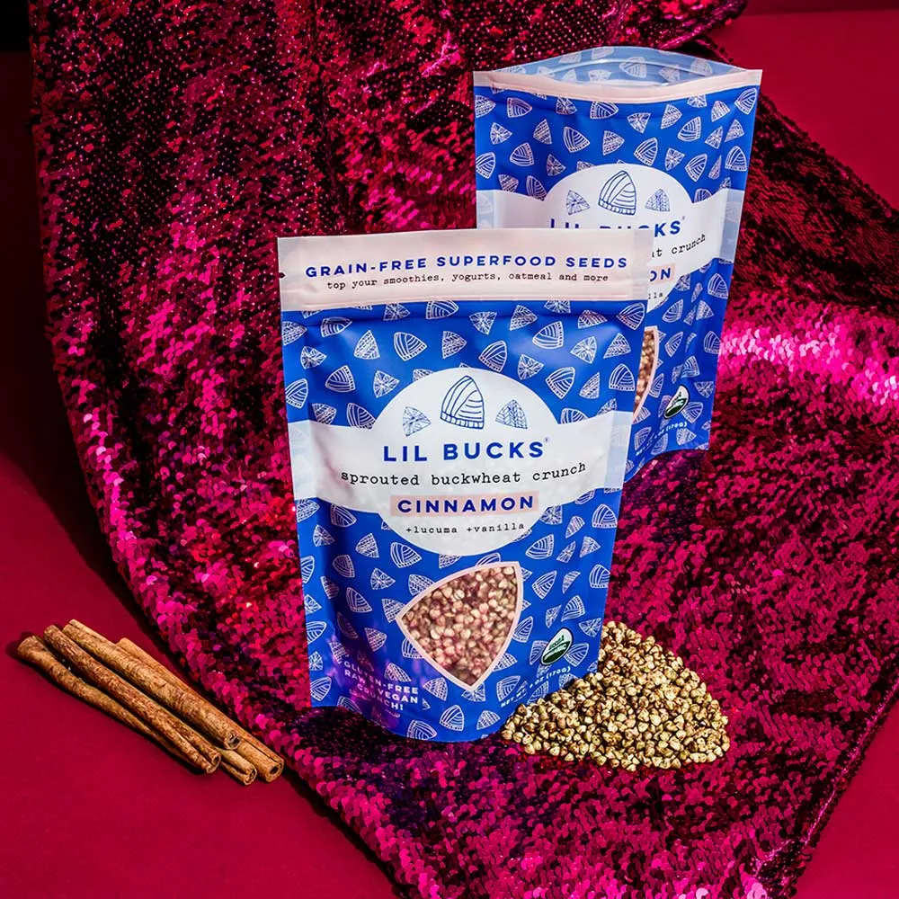Cinnamon Sprouted Buckwheat Lil Bucks (6oz bag)