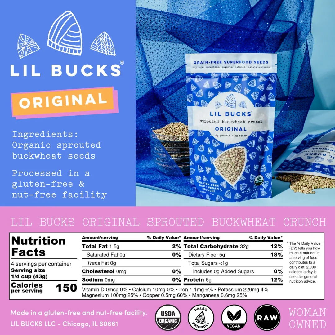Original Sprouted Buckwheat Lil Bucks (1lb bag)