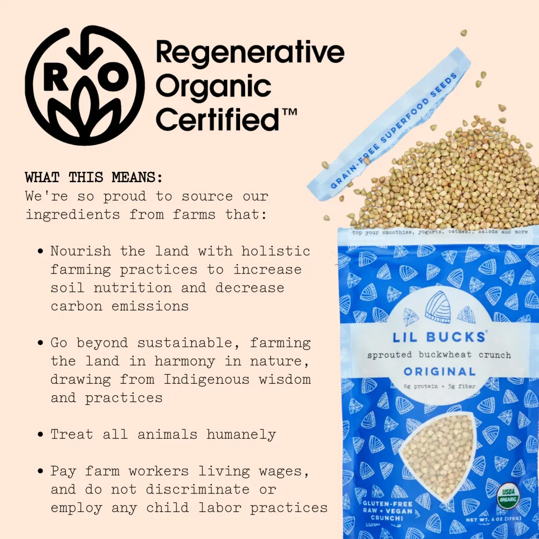 Original Sprouted Buckwheat Lil Bucks (6oz bag)