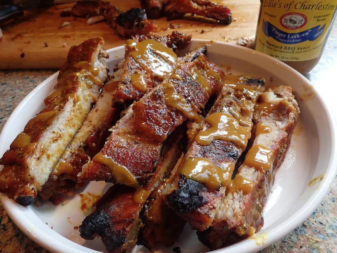 "Finger Leek-en" Mild Mustard BBQ Sauce, 12-14.8 oz