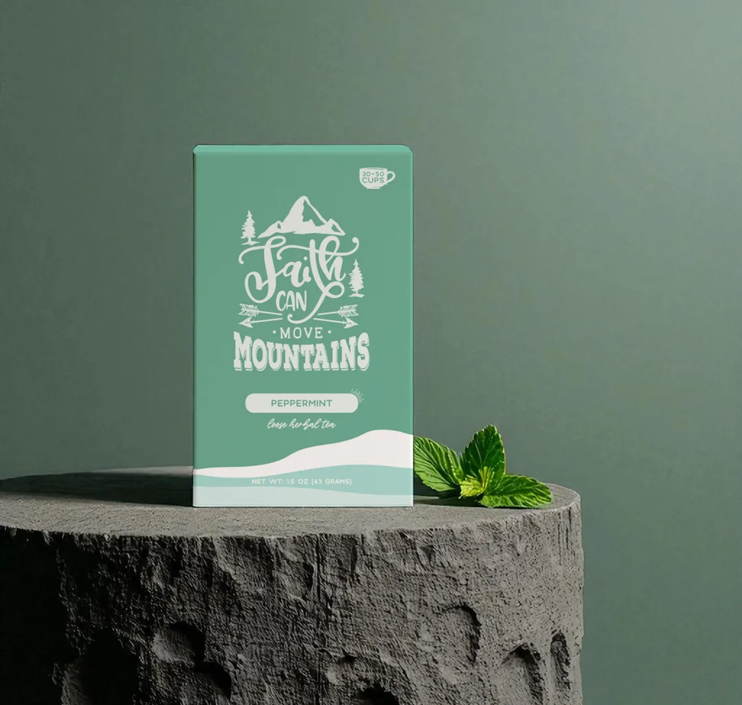 Bible Verse Tea "Faith Can Move Mountains" Peppermint Tea