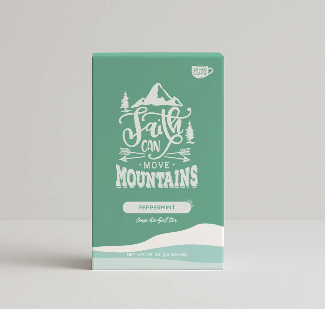 Bible Verse Tea "Faith Can Move Mountains" Peppermint Tea variant