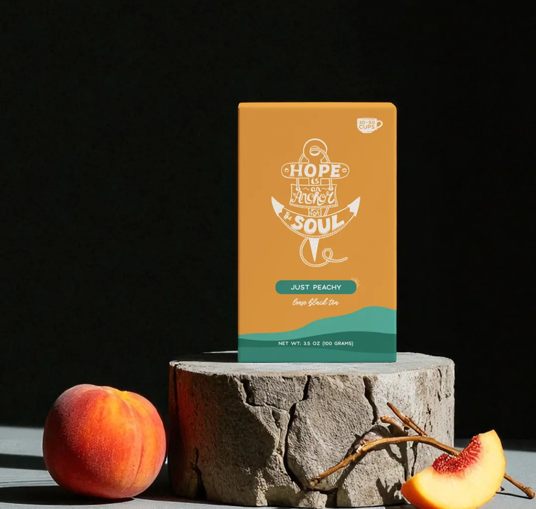 Bible Verse Tea "Hope Is An Anchor" Peach Black Tea