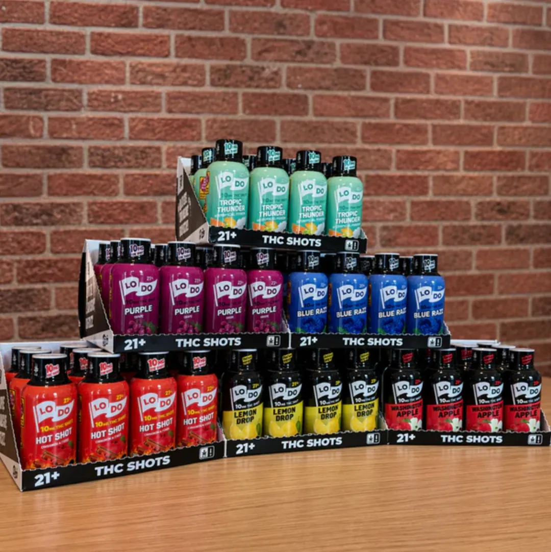 LoDo 10mg THC Shots -  Comes with four, 12 packs - 48 units