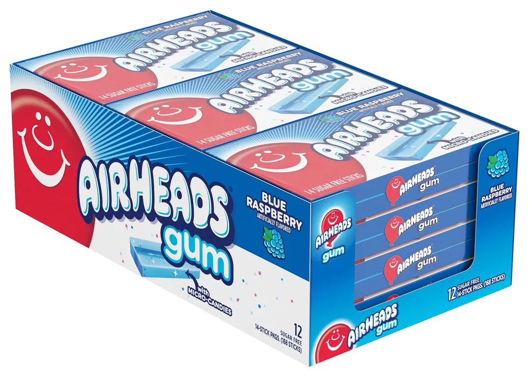 Airheads Gum Blue Raspberry 12 Count