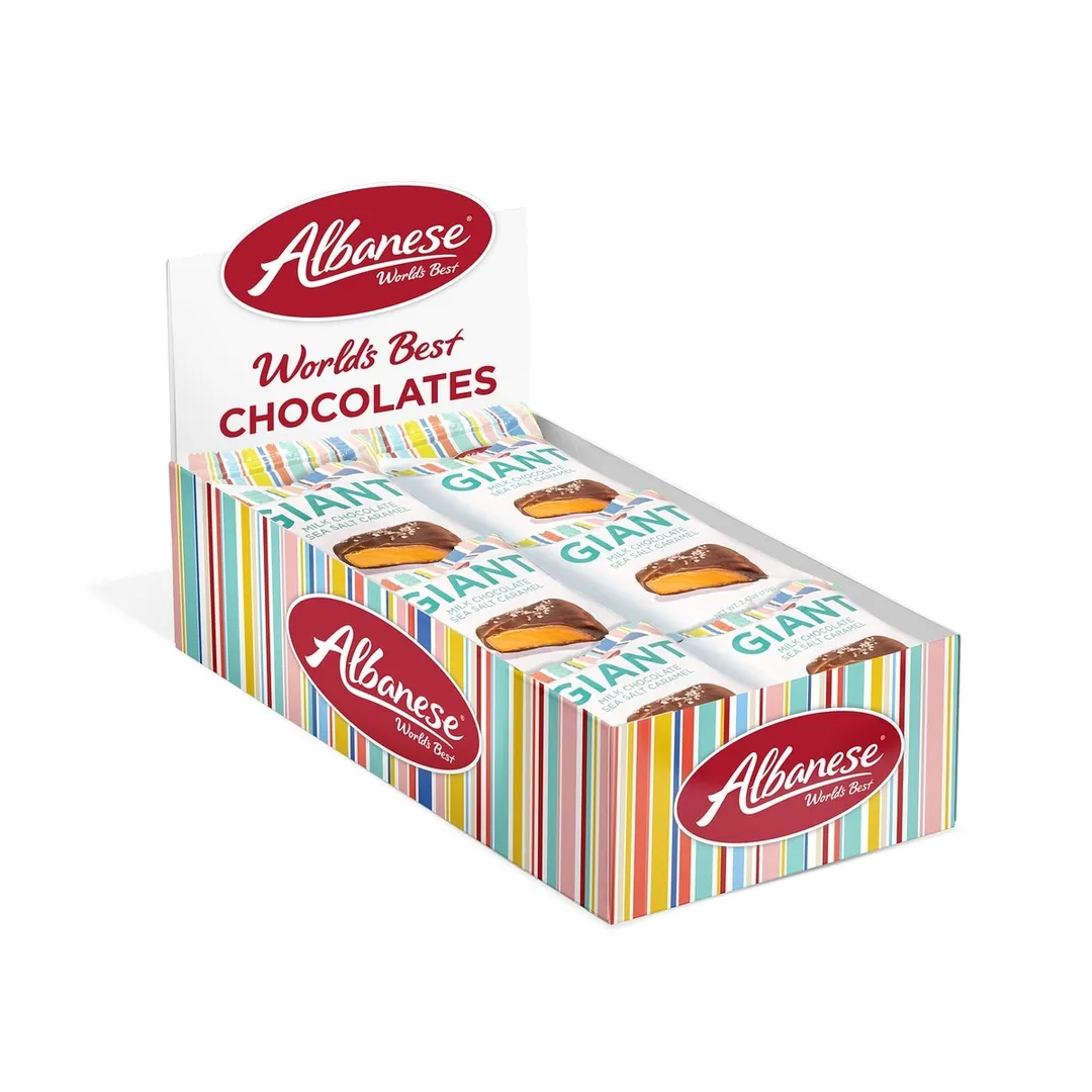 Albanese GIANT Milk Chocolate Sea Salt Caramel 2.47oz 20 ct