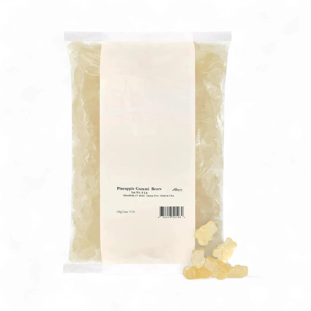 Albanese Pineapple Gummi Bears 5 Pound Bag Bulk