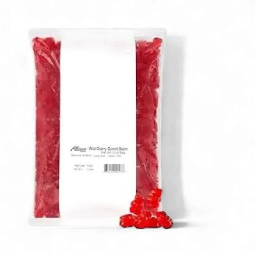 Albanese Wild Cherry Gummi Bears 5 Pound Bag Bulk