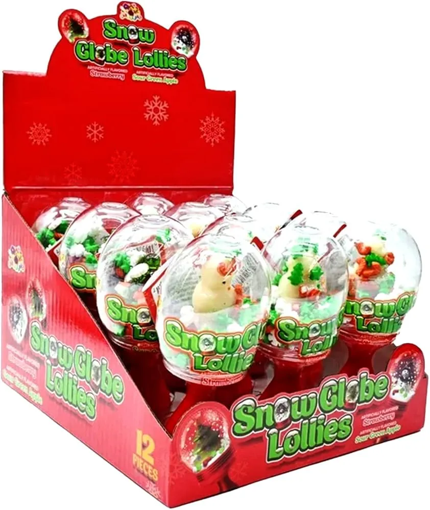 Alberts Christmas Snow Globe lollipop 0.63 oz 12 ct