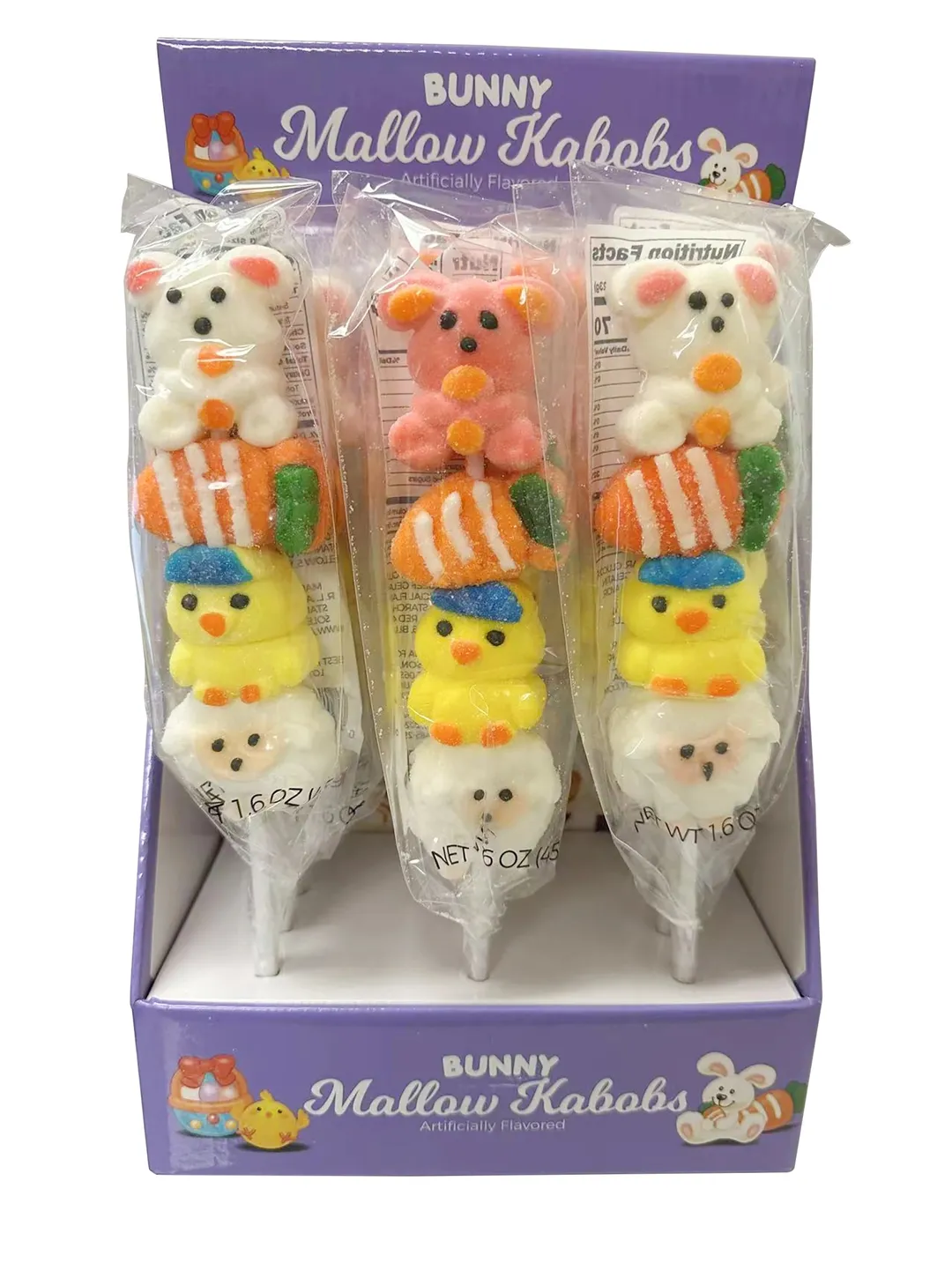Albert's Easter Bunny Carrot Mallow Kebabs 12ct Tray