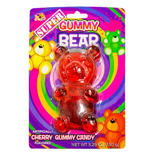 Alberts Super Gummy Bear Cherry Red 5.29 oz 5" Blister variant
