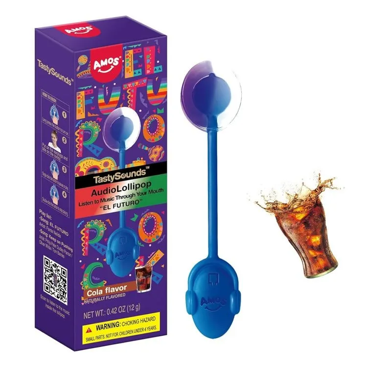 Amos Tasty Sound Music Lollipop El Futuro Cola 6 ct
