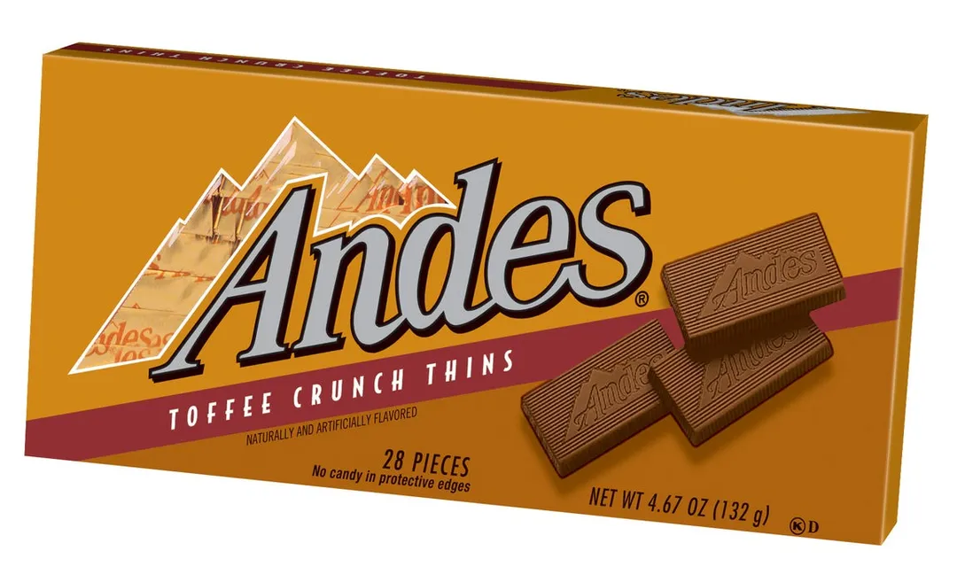 Andes Toffee Crunch Thins Tray Chocolate Box 4.67 oz 12 ct