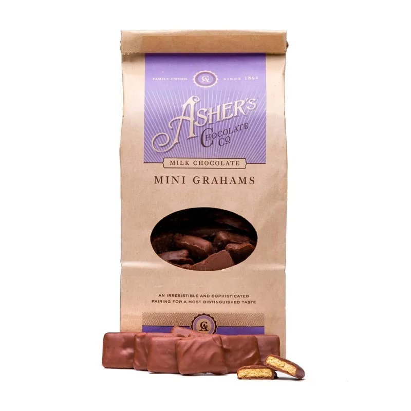Asher's Milk Chocolate Mini Graham Gift Bag 6 oz 6 Pack