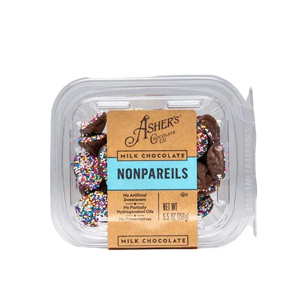 Ashers Milk Chocolate Rainbow Nonpareils Freshpack 5.5oz 6 Pack
