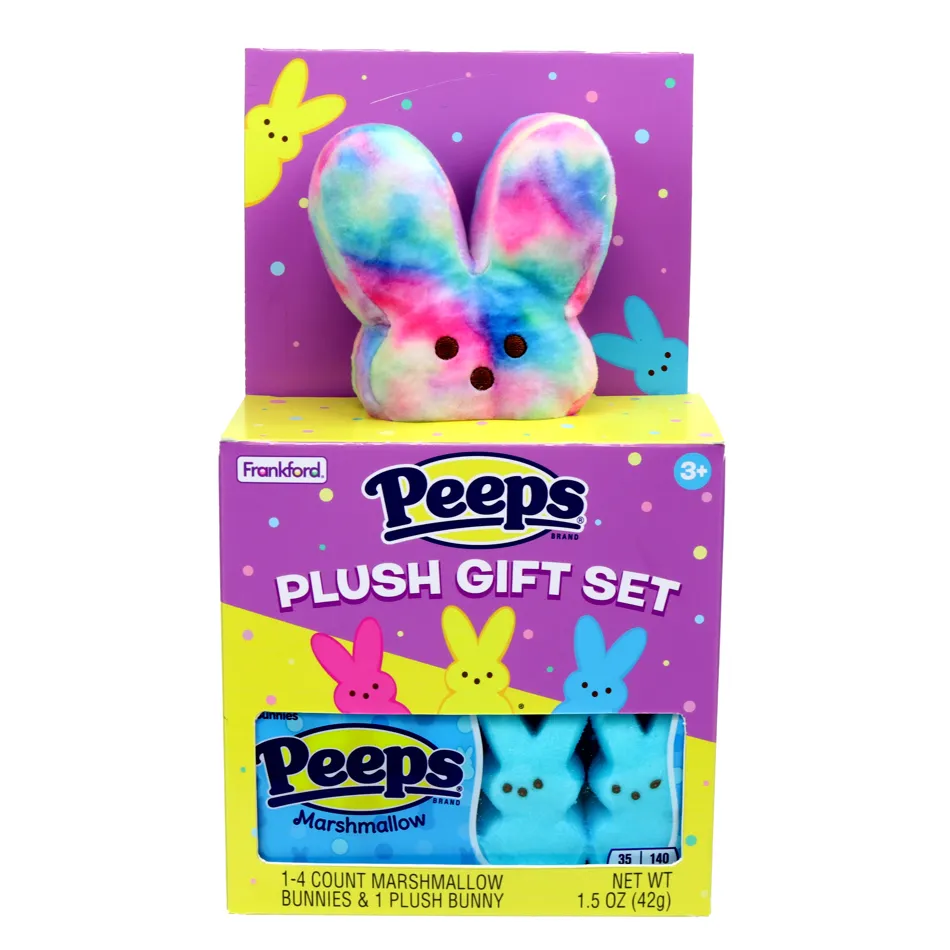 Assorted Easter Peeps Plush Bunny House Blue & Pink 1.5oz 6ct