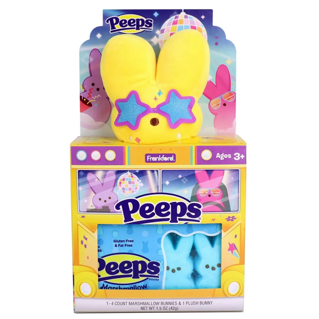 Assorted Easter Peeps Plush Disco Bus Gift Set 1.5oz 6ct