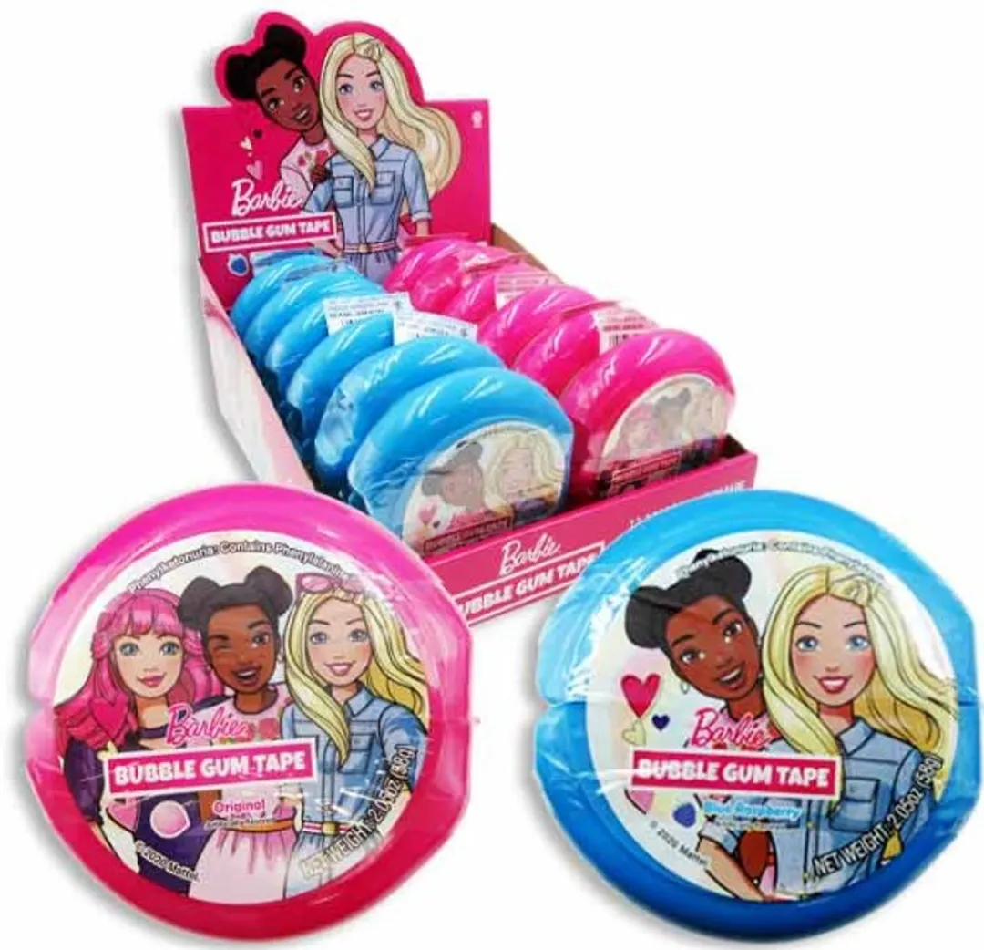 Barbie Bubble Gum Tape flavor 2.05 oz 12 ct Tray