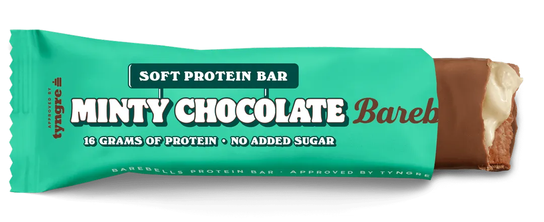 Barebells Protein Bar Minty Chocolate Mint SOFT 1.94 oz 12 ct