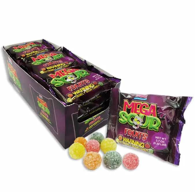 Barnetts UK Import Mega Sour Challenge FRUITS 3.66 oz 12ct