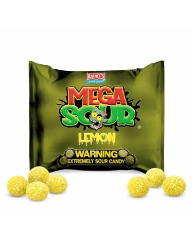 Barnetts UK Import Mega Sour Challenge LEMON 3.66 oz 12ct