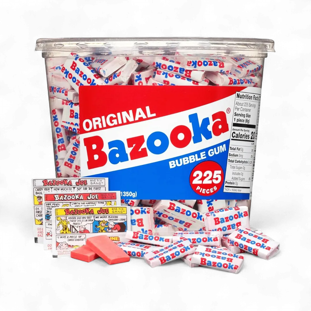 Bazooka Bubble Gum 225 Count Individually Wrapped GUM