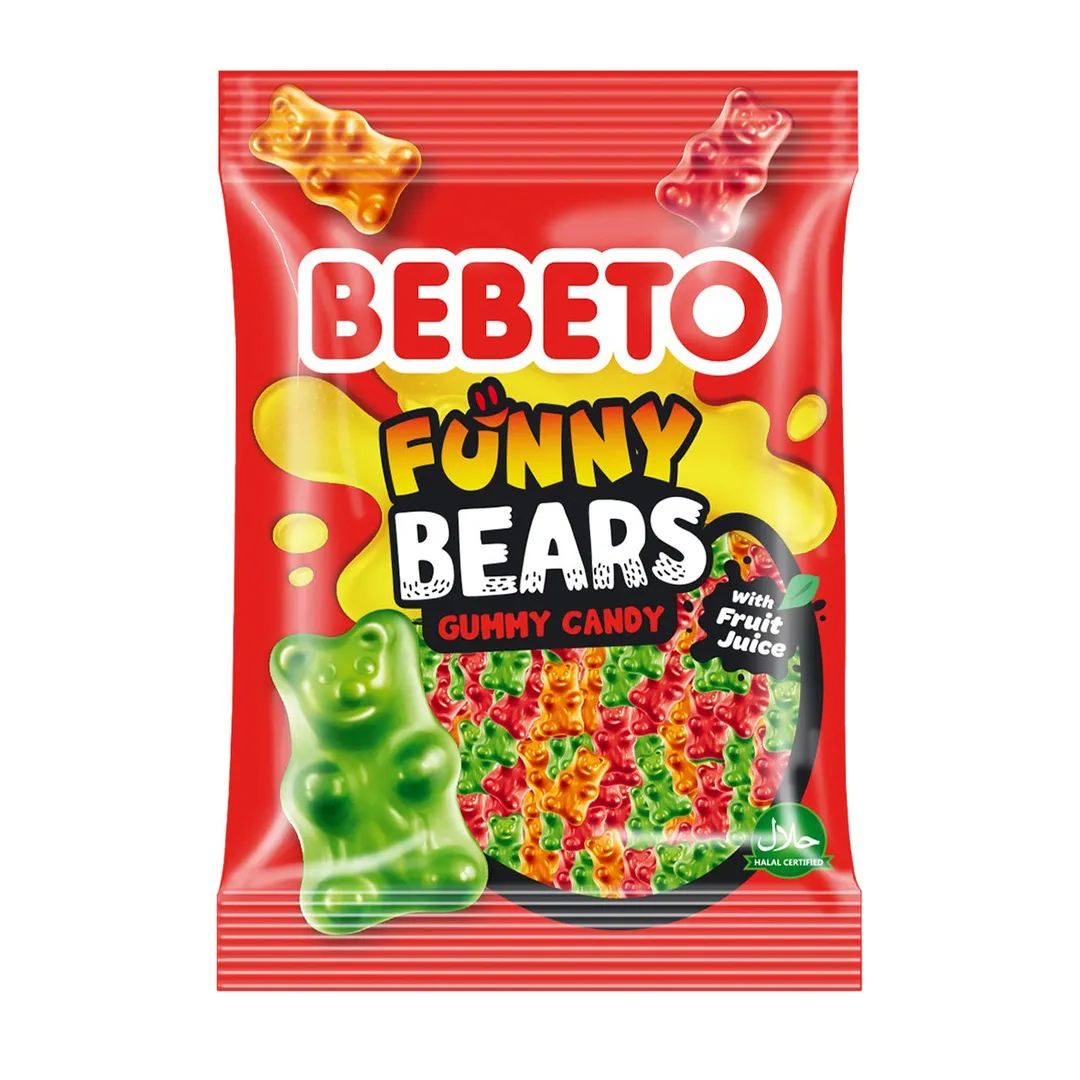 Bebeto Import Funny Bear Gummy Peg Bag 2.82 oz 12ct