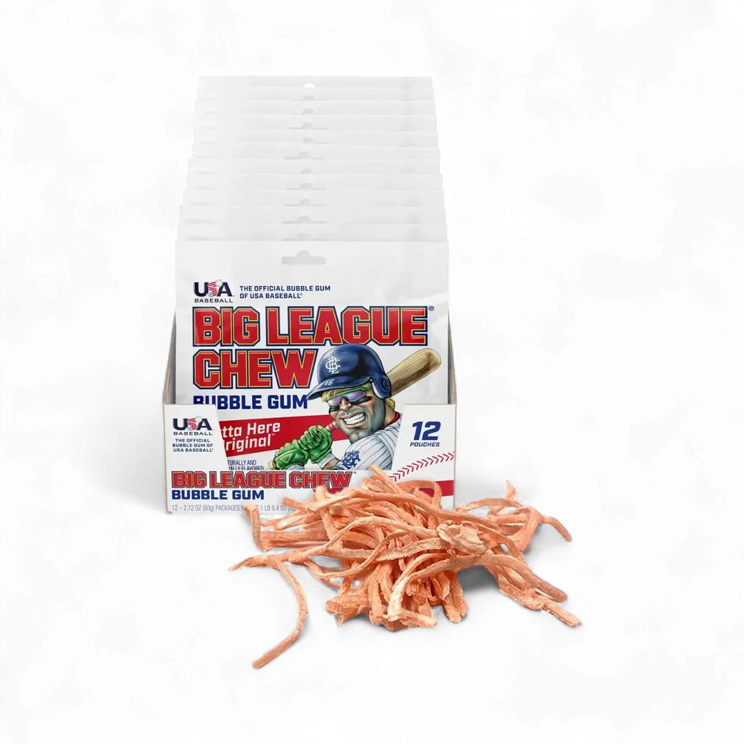 Big League Chew Bubble Gum 2.12 Oz 12 Count