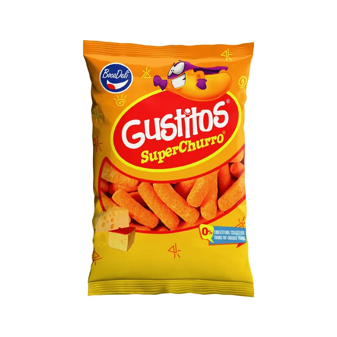 BocaDeli Gustitos Super Churro Cheese Corn Puffs 2.5 oz Bag