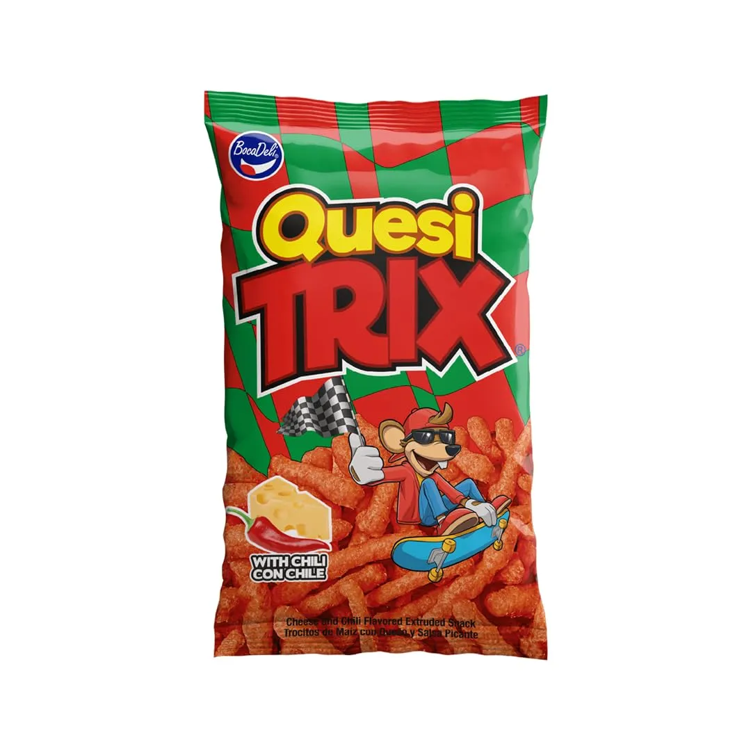 BocaDeli QuesiTrix Crunchy Cheese Hot Sauce Corn Puff 5.1 oz