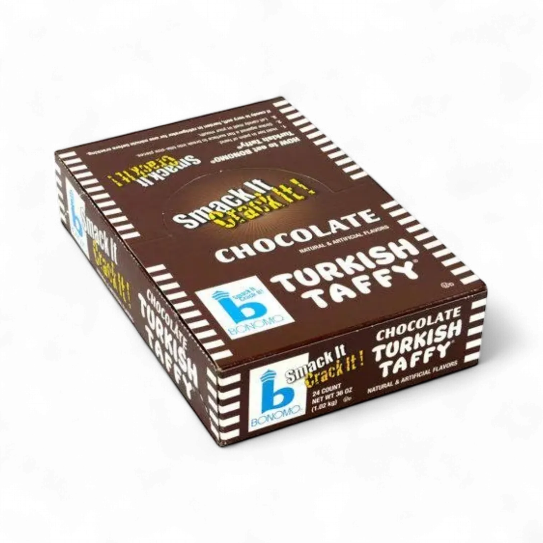 Bonomo Turkish Taffy Chocolate 24 Count 1.5 Ounce