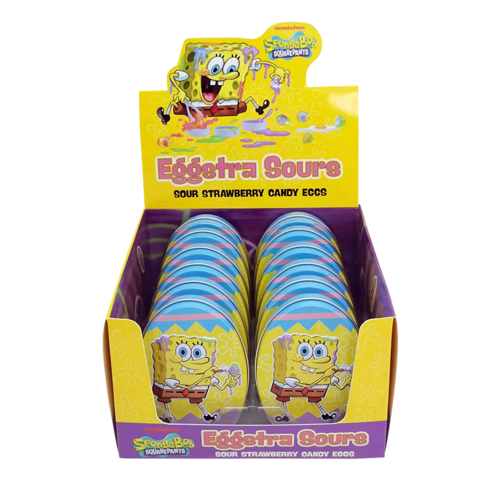 Boston American Easter SpongeBob Eggstra Sours Tin 12 ct