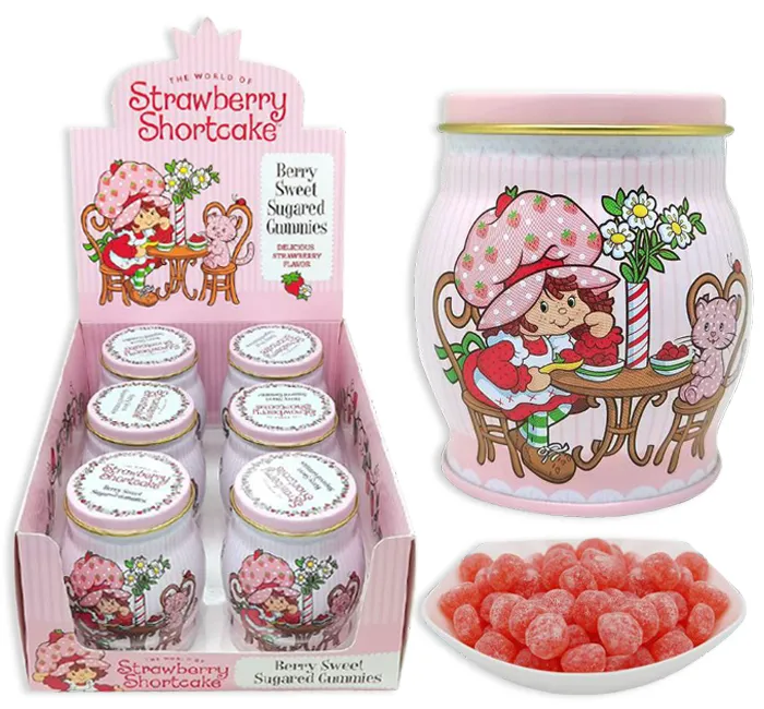 Boston America Strawberry Shortcake Berry Gummy Tin 3.7oz 6ct