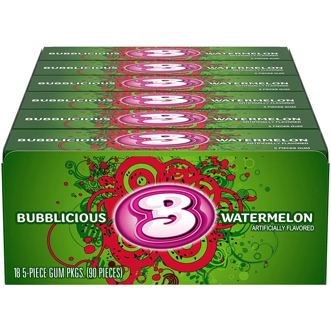 Bubblicious Watermelon Bubble Gum 18 ct