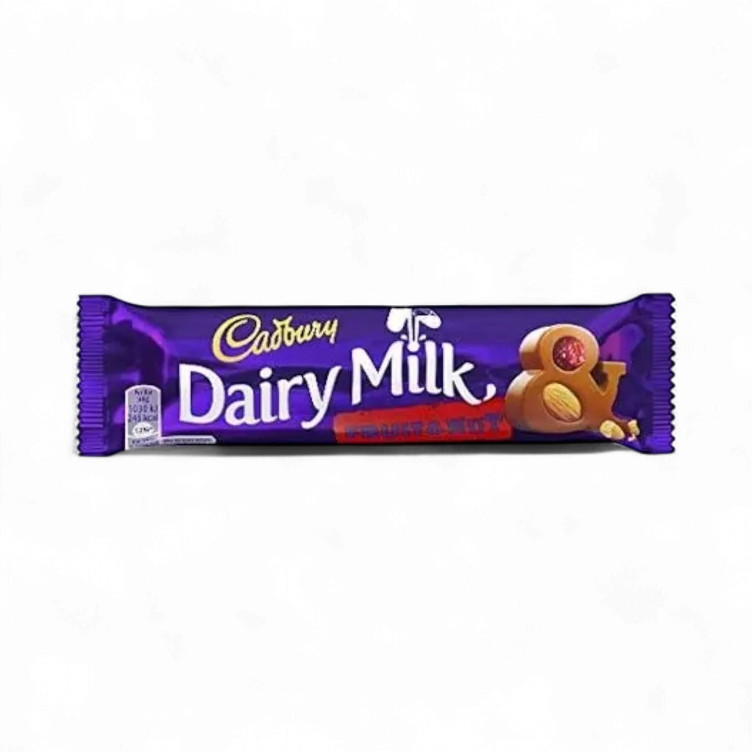 Cadbury Import Dairy Milk Fruit & Nut 48 Ct 1.72 Oz Bars