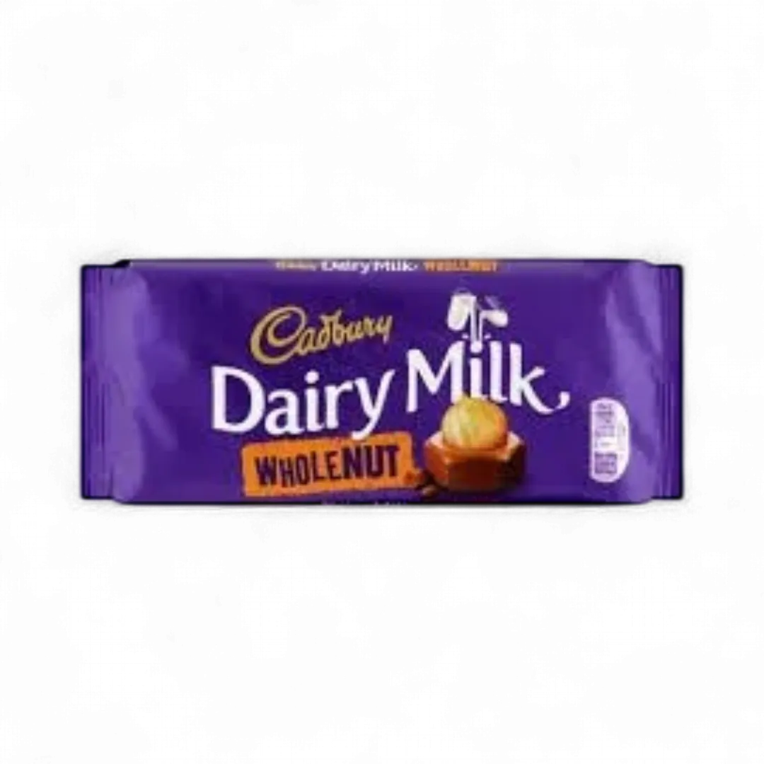 Cadbury Import Dairy Milk Whole Nut 48 Ct 1.58 Oz Bars