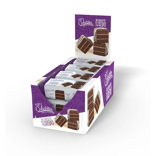 Cakebites Chocolate Tuxedo White Drizzle Cookies 2oz 12 ct