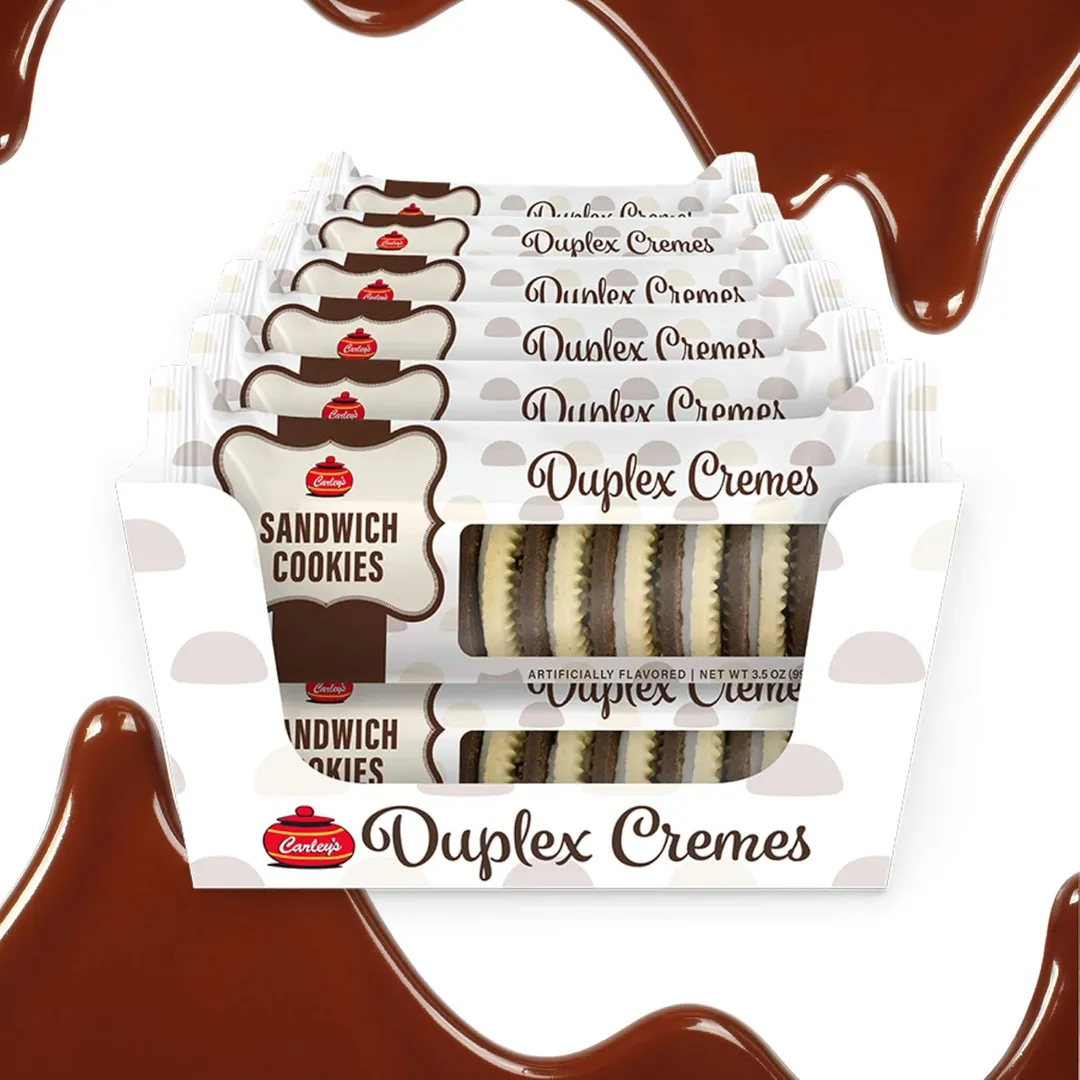 Carleys Duplex Creme Sandwich Cookies 3.5 oz 12 ct Tray