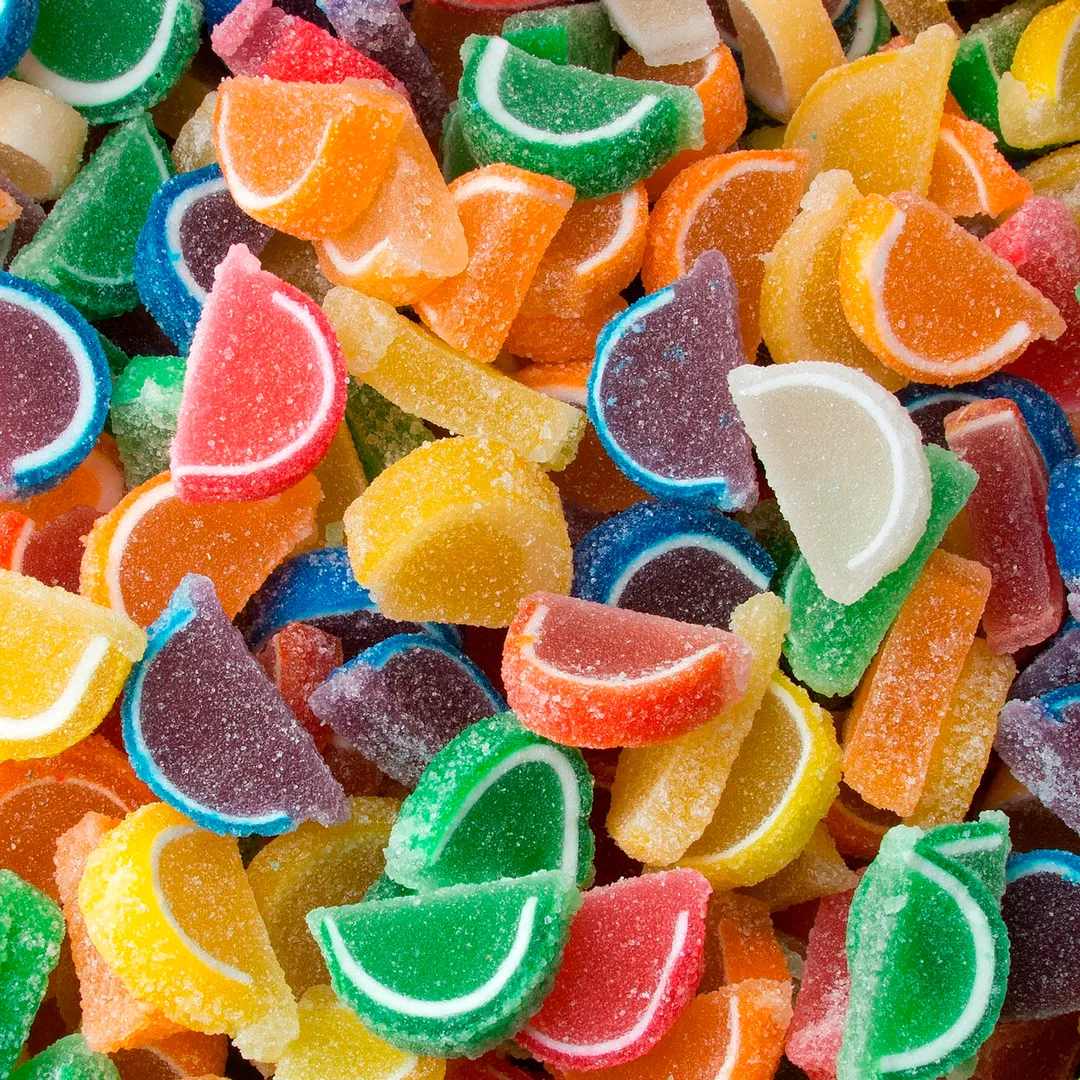 Cavalier Large Jelly Slices Assorted 5 Pound Box Unwrapped Bulk