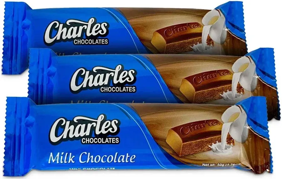 Charles Caribbean Import Milk Chocolate Candy Bar 45g 12ct