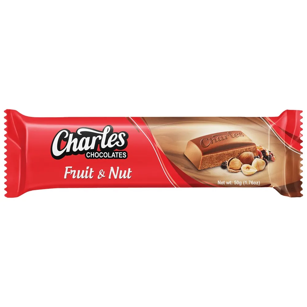 Charles Caribbean Import Milk Chocolate Fruit & Nut 45g 12ct