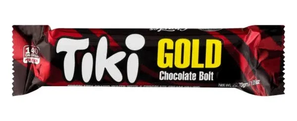 Charles Chocolates Import Tiki Gold Chocolate Bolt Wafer 1.01oz 12ct