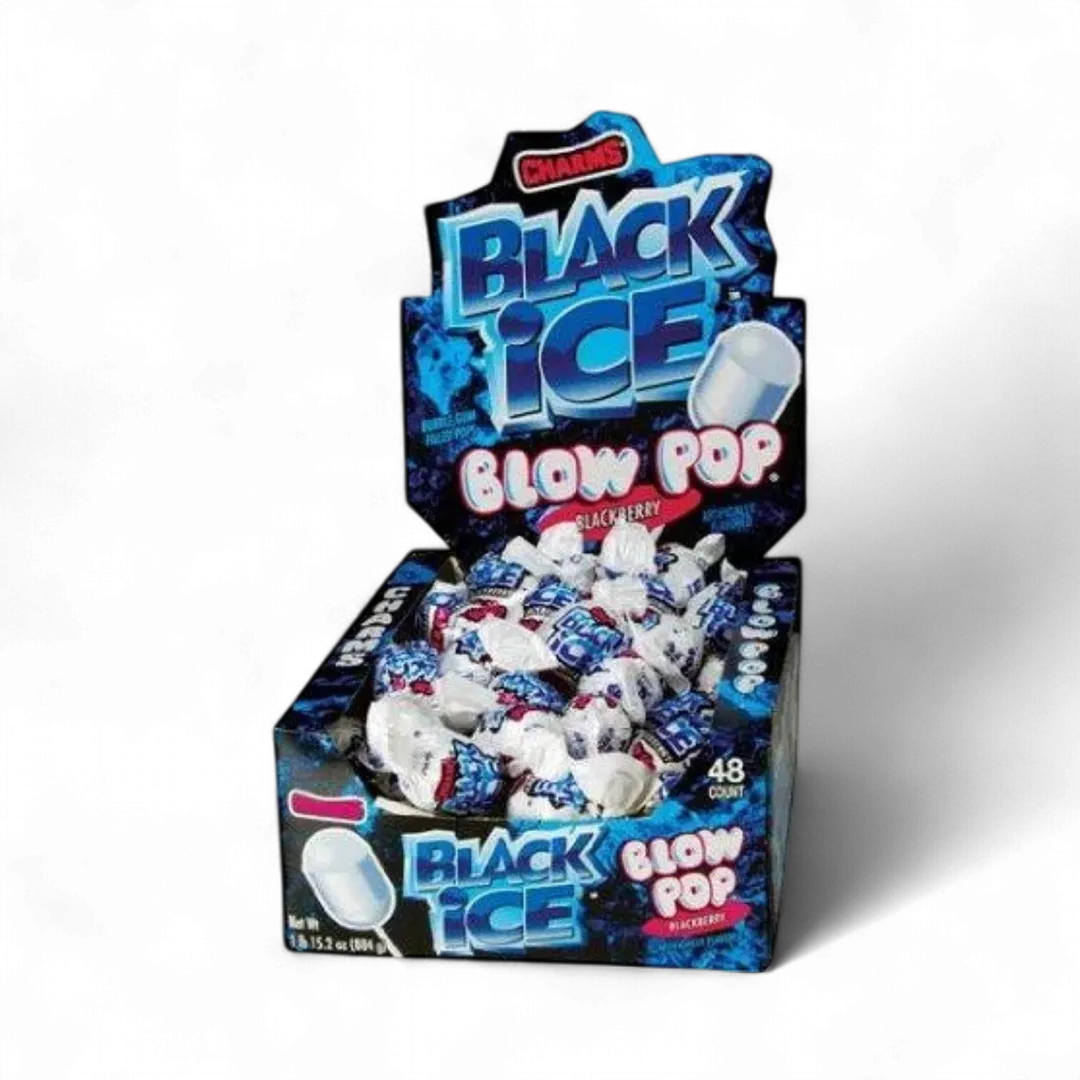Charms Blow Pop Black Ice 48 Count